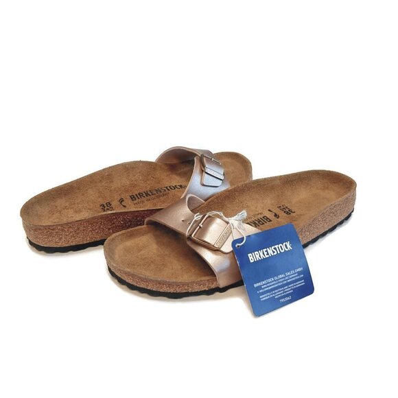 Birkenstock Madrid Birko Flor Sandals Womens Size 7 Metallic Copper EU 38 Narrow - Picture 9 of 9
